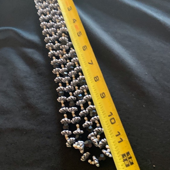 Vintage 50’s Era Black/White Double Strand Beads - Picture 7 of 8